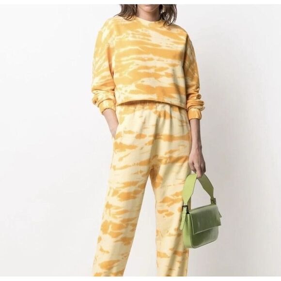 Apparis womens yellow tie dye sweatpants/joggers Size small - Picture 1 of 6